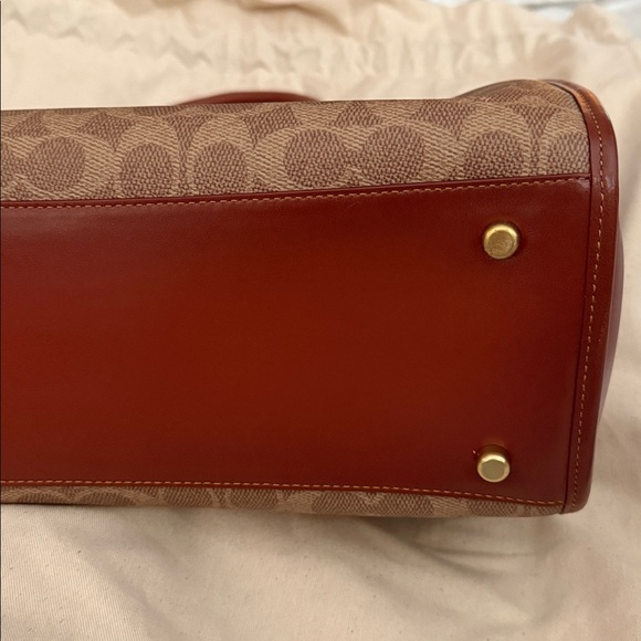 Coach Brooke Carryall In Signature Canvas Bag CE731 Tan Rust - Picture 6 of 16